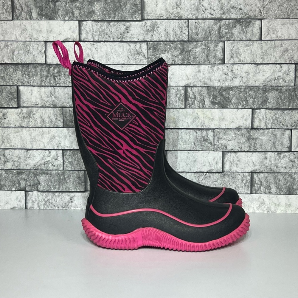 Muck Boot Company Youth 4 Pink Black Waterproof Boots